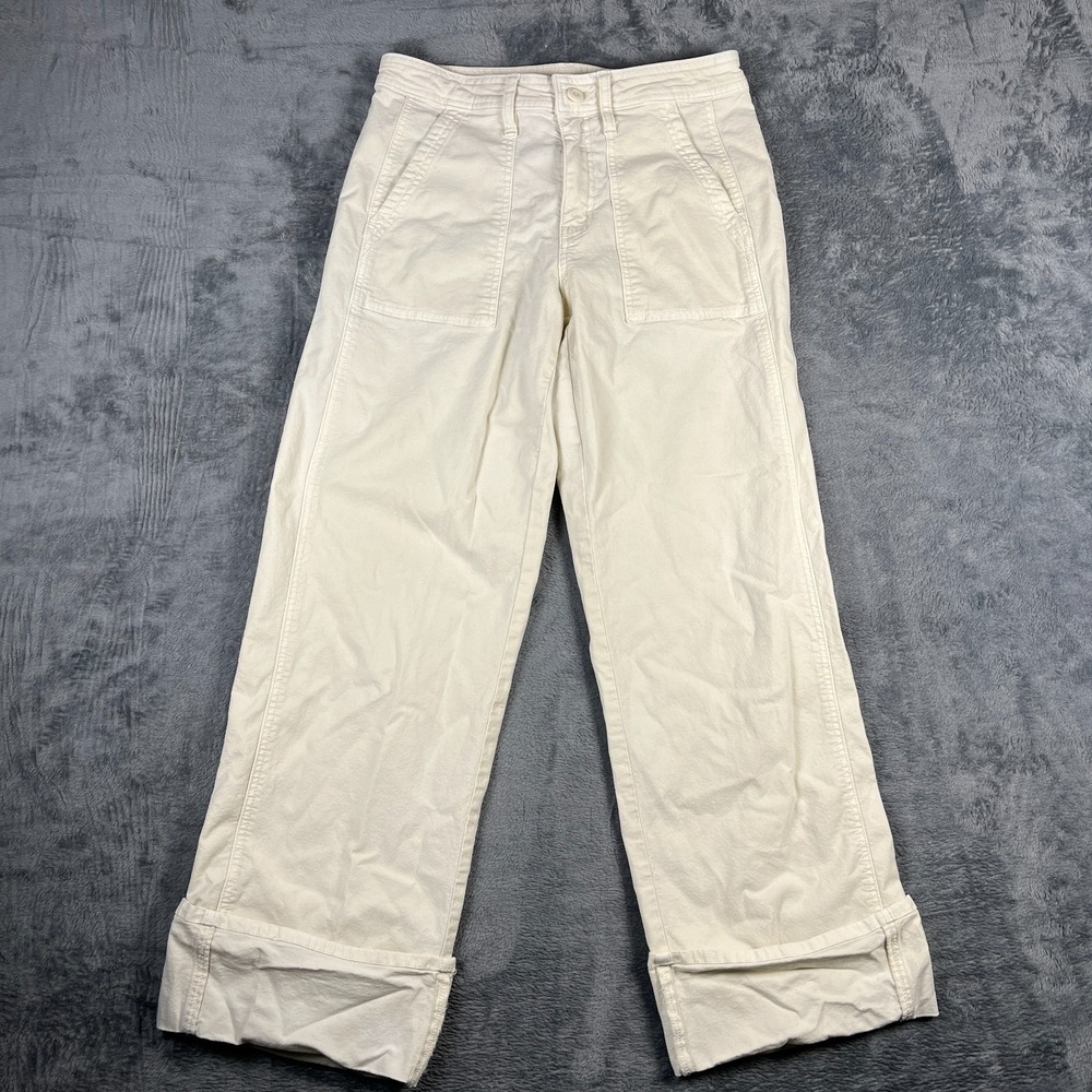 American Eagle Outfitters Utility Stovepipe Pants Womens 4 Beige Cotton Stretch